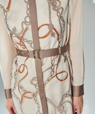 GRACE CONTINENTAL チェーン刺繍ワンピース キナリ