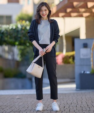 ANY ニットフーディーカーディガン ネイビー