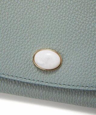 TOPKAPI 【TOPKAPI】gemdrops ジェムドロップ ミニエンボスレザー 天然石 長財布 ミントグリーン