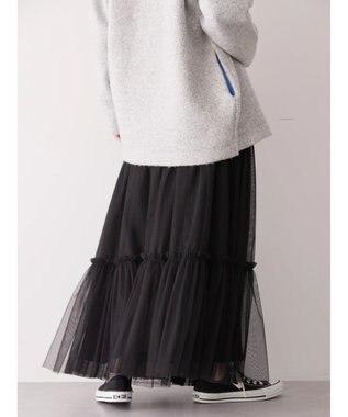 AMERICAN HOLIC ティアードチュールスカート Black