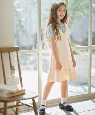 組曲 KIDS 【110-140㎝】サクラララ・ブラウス サックスブルー系5