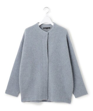 23区 S 【見上愛さん着用】ラクーンブレンドダブルフェイス ニット アウター スカイブルー系