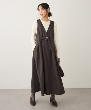 CRAFT STANDARD BOUTIQUE Vネックウェストタックジャンパースカート