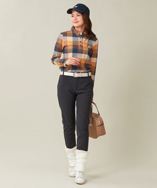 23区GOLF 【WOMEN】グラデーション合皮ロゴベルト アイボリー系