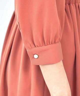 Tiaclasse 【洗える】リボンボウタイワンピース サックスグレー