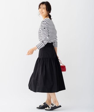 23区 L Armor-lux スムース カットソー ホワイト×ブラックボーダー