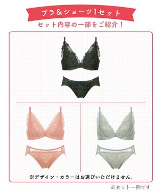 WACOAL 【GOCOCi ゴコチ】 レース ノンワイヤーブラジャー＆ショーツセット レディース XGG002 /ワコール その他