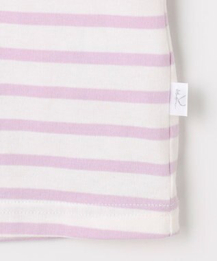 組曲 KIDS 【150-160㎝】リボンボーダー Tシャツ ラベンダー