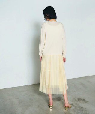 GRACE CONTINENTAL ルーズVネックニットカーディガン キナリ