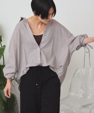 AMERICAN HOLIC ガーメントウォッシュアソートギャザーシャツ Gray