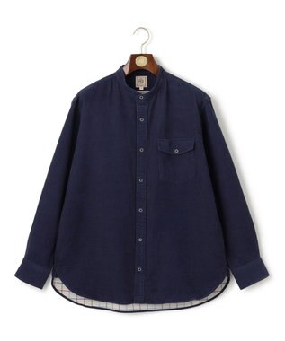 J.PRESS MEN 【KING SIZE】ダブルフェイス キャラメルコール シャツブルゾン ダルブルー系