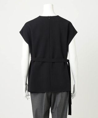 23区 【R(アール)】ダブルクロス ベルテッドブラウス ブラック系