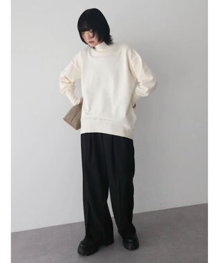 Green Parks もちやわ　モックネックプルオーバー Off White