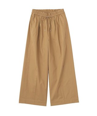 YECCA VECCA コットンイージー切替ワイドパンツ Dark Beige