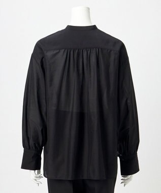 23区 【エステータ】シルクコットンローン ボウタイブラウス ブラック系