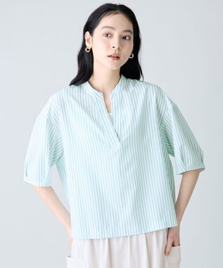 ANY L 楽映えスキッパーブラウス（セットアップ着用可）