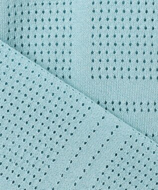 J.PRESS LADIES 【洗える】メッシュ パターン ニット アクアグリーン系