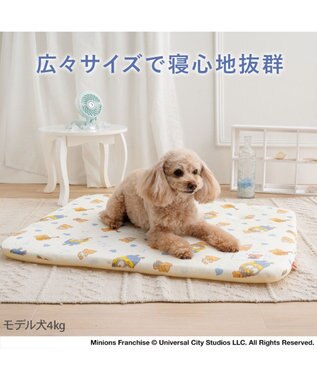 PET PARADISE ミニオン もちっと クール マット Ｍ 《おすわり柄》 ベージュ