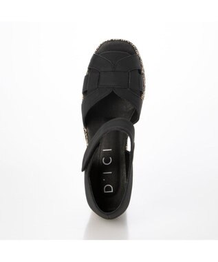 MODE ET JACOMO <D'ICI>カットワークストラップサンダル ブラック