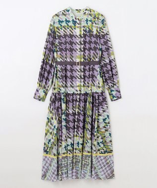 GRACE CONTINENTAL キカプリントティアードワンピース グリーン