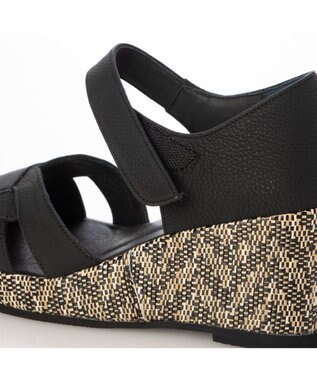 MODE ET JACOMO <D'ICI>カットワークストラップサンダル ブラック