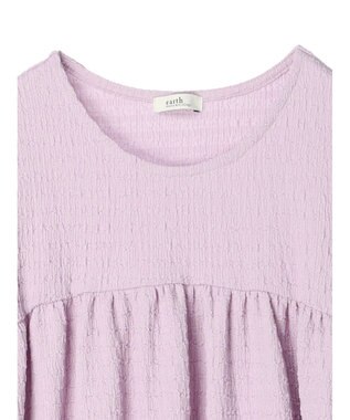 earth music&ecology ジャガードギャザーチュニック Light Purple
