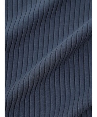 earth music&ecology フレンチスリーブリブプルオーバー Blue