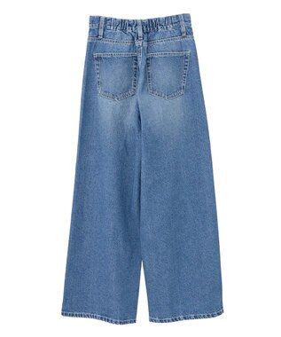 earth music&ecology ワイドフリンジデニムパンツ Indigo