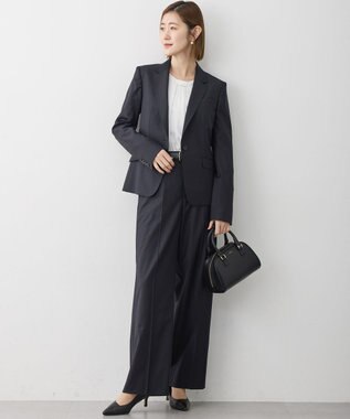 23区 【セットアップ対応】ファインネスウール 一つ釦 ジャケット ネイビーストライプ