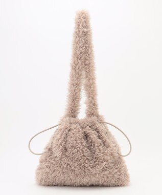 ANY 2WAYファーワンショルダーバッグ ベージュ