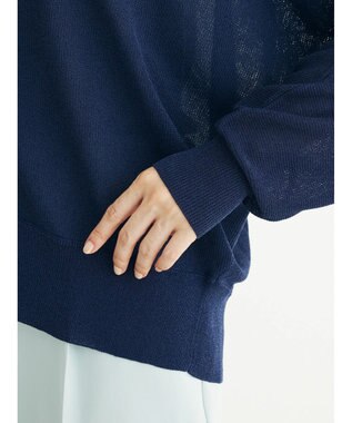 Green Parks ＵＶカット加工　ドルマンニットカーディガン Navy