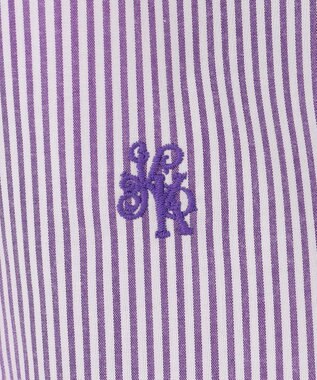 組曲 S 【加藤ローサさん着用】コットンタッチシャーティングボウタイ付き シャツ パープル系1