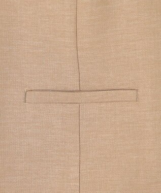 J.PRESS LADIES L 【洗える】FLAXASAオックス ノーカラー ジャケット ベージュ系