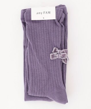  タイツ（リブ×リボン）