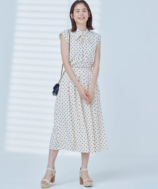 組曲 L 【WEB限定】ドットプリントデシン フリルパンツ エクリュ×ブラック系5