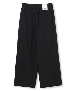 UNFILO 【セットアップ着用可/ウエストゴム】FINE MOVE ギャザーワイドパンツ ブラック