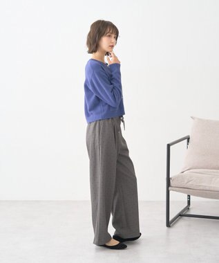 earth music&ecology 【イージーケア】パウダーシャギークルーネックカーディガン Beige