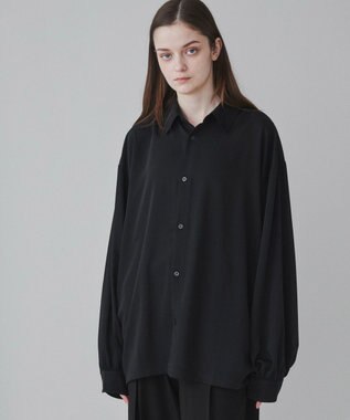 WEGO トロミBIGシャツ ブラック