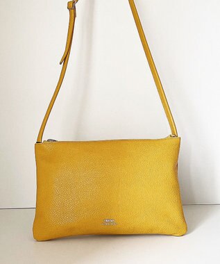 Hekhèr Le Style de Vie 新色追加【日本製】シュリンクレザー スクエアショルダーバッグ イエロー