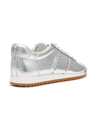 STEVE MADDEN MIRAGE-SM-PU メタリッククラッシュスニーカー シルバー
