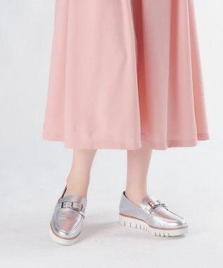 Dominic3 スニーカーソール バックルレザーローファー ブラックエナメル