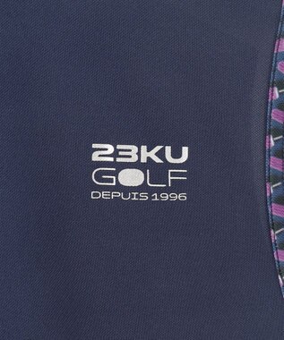 23区GOLF 【WOMEN】【接触冷感・UVケア・吸水速乾】ノースリーブ ポロシャツ ネイビー系