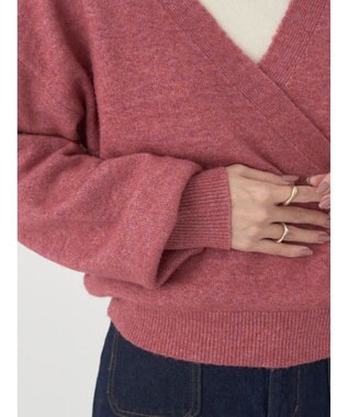 earth music&ecology カシュクールニットプルオーバー Pink