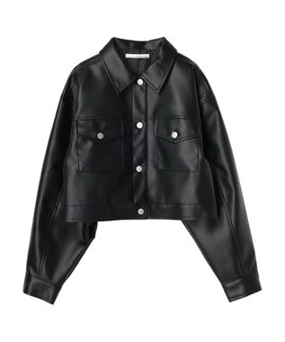 Green Parks ・ＥＬＥＮＣＡＲＥ　ＤＵＥ　合皮Ｇジャン Black