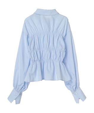 earth music&ecology ビスチェライクシャーリングシャツ Light Blue