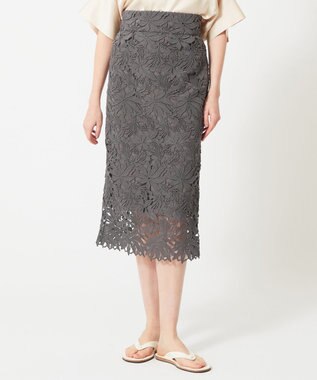 BEIGE， NARCISSUS / レーススカート Slate