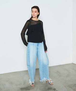 GRACE CONTINENTAL フリルキャミソール ブラック