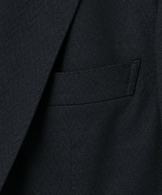 GOTAIRIKU 【通気性/ストレッチ/洗える】エアレースジャケット_ヘリンボーン柄 ブラックヘリンボーン柄