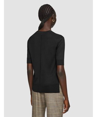 JOSEPH 【洗える】スーパーファインコットンシルク　ショートスリーブカーディガン Black