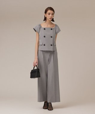 GRACE CONTINENTAL ラップワイドパンツ ストライプ